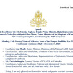Speech His Excellency Mr. Sok Chenda Sophea, Deputy Prime Minister, High Representative of Samdech Moha Bovorthipadei Hun Manet, Prime Minister of the Kingdom of Cambodia “Overcoming disruption, transforming the AIDS response” December 1, 2025