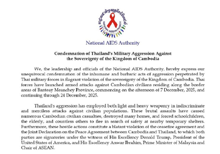 Condemnation of Thailand’s Military Aggression Against the Sovereignty of the Kingdom of Cambodia